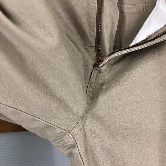 Sz S (4/6)- Smythe Tan Straight Leg Hight Rise Chino Khaki Trouser Pants‎ - Picture 7 of 15